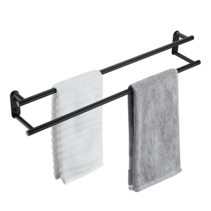 

Double Towel Bar, SUS304 Towel Racks for Bathroom Wall Mounted 2-Tiers Ladder Towel Rails, Space Saving Bathroom Towel Holder S