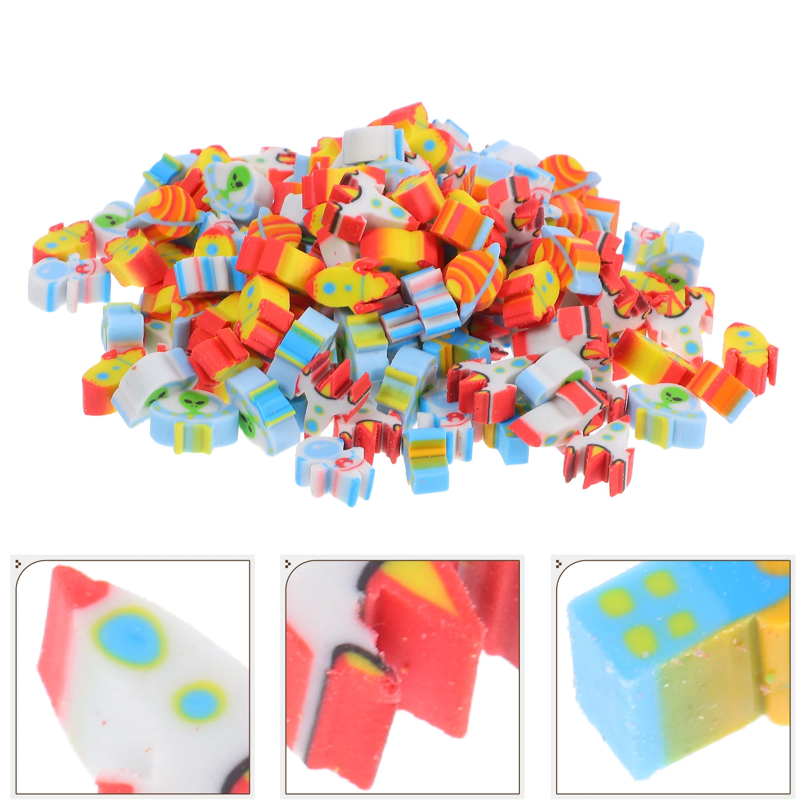 

300pcs Space For Kids Cute Mini Classroom Prizes Homework Rewards Art Solar System Erasers Drawing Correction Erasers For