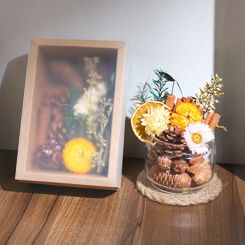 No-Flame Cinnamon Aromatherapy Cup Handmade DIY Dried Flower Material Decorative Ornaments Home Decoration Living Room Decor