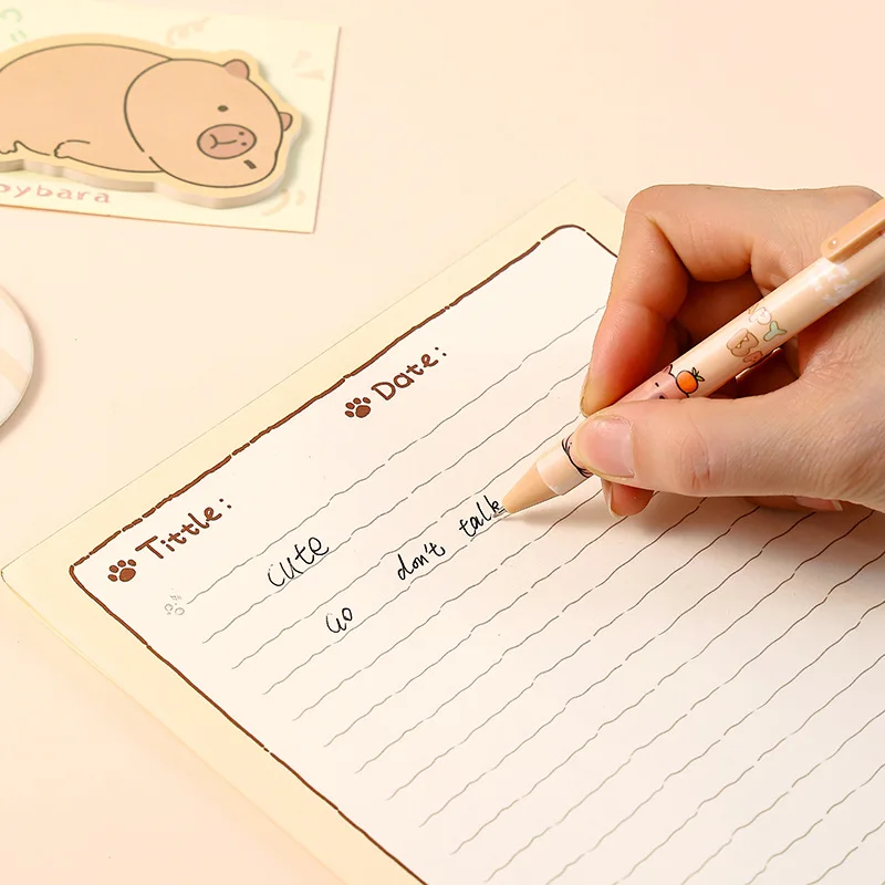 1 ชุดขายส่ง Capybara ชุดเครื่องเขียนโรงเรียนประถมฤดูกาลของขวัญการเรียนรู้เครื่องเขียนชุดของขวัญรางวัล Class รางวัล