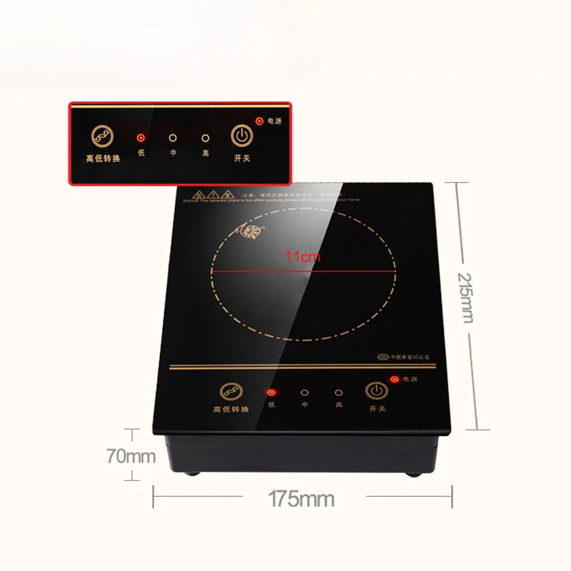 Electric Magnetic Induction Cooker Wire Control Mini Embedded Hotpot Hob Burner Waterproof Hot Pot Tea Boiler Stove Cooktop