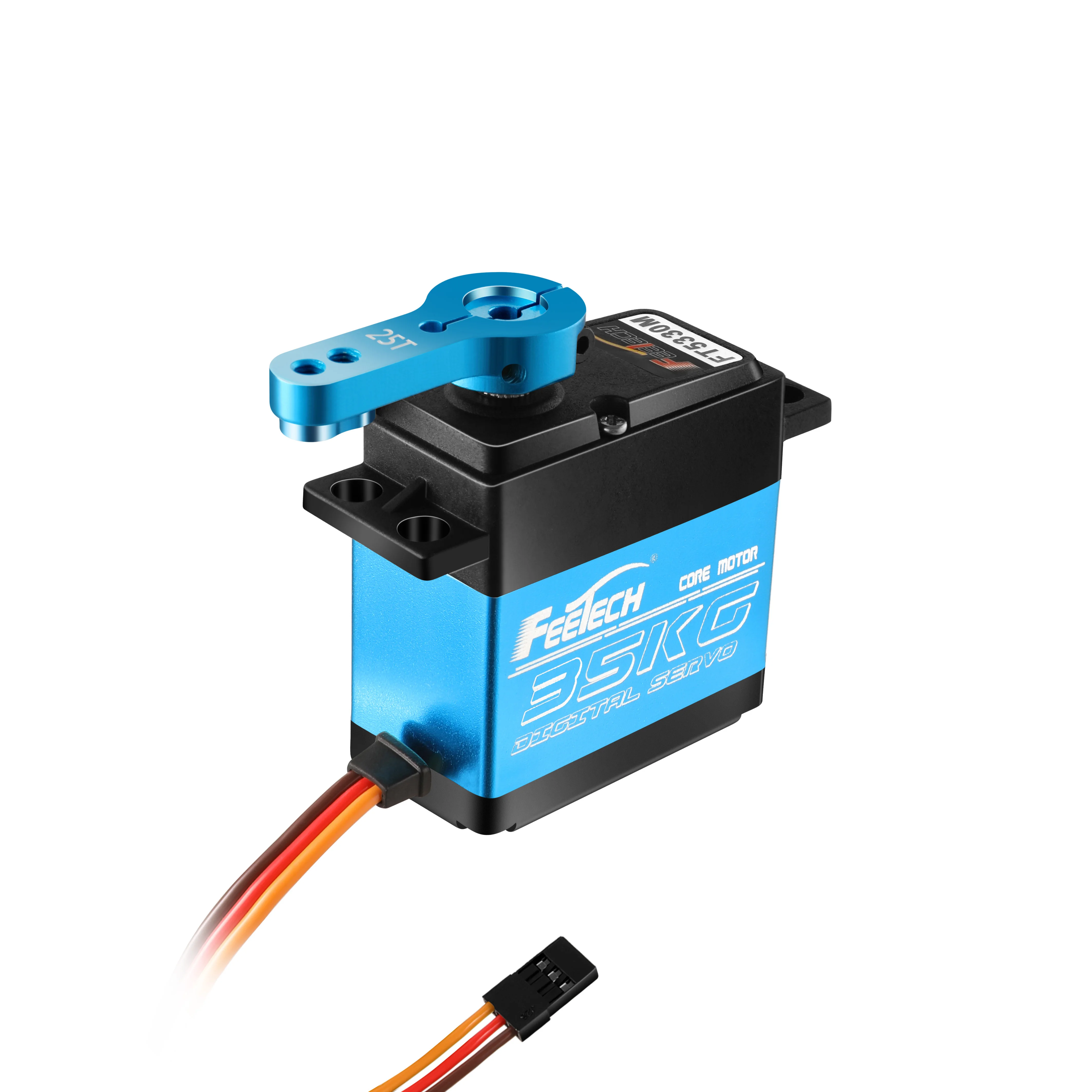 Servo Motor Coreless Torsi Tinggi 35kg dengan Gear Logam Digital dan Gear Baja Tahan Karat untuk Robot DIY, Mobil RC 180