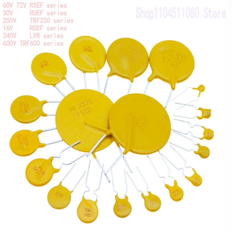 RXEF160 XF160 60V-72V 1.6A 1600MA PPTC دبوس الصمامات للاسترداد الذاتي إدخال مباشرة
