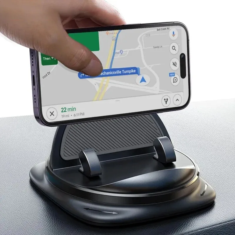 

Upgraded Universal Car Phone Holder - Reusable Silicone Mount with Anti-Slip Pad. Fits Any Phone, Ensures Secure Grip