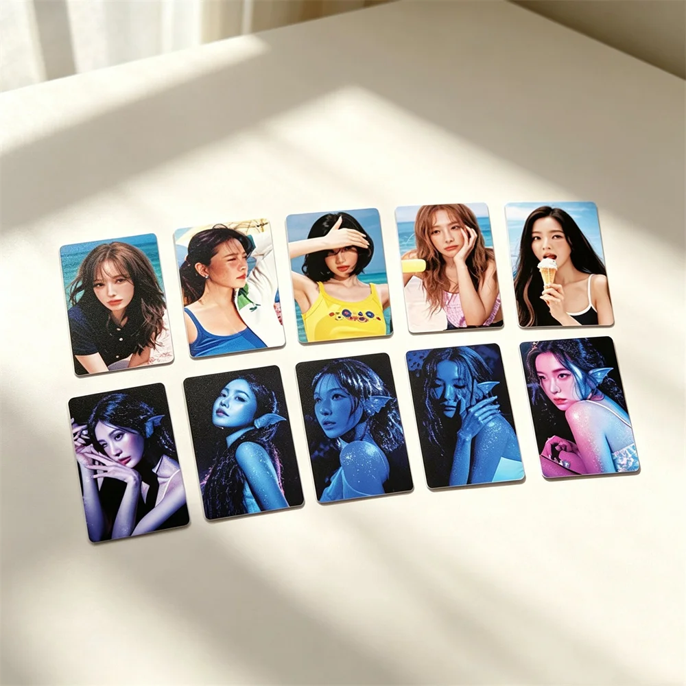 5Pcs/Set Girls Group Surfin' Boy HD Cosplay Photocard INS Style Double Sides Glossy LOMO Cards High Quality Postcard Fans Gift