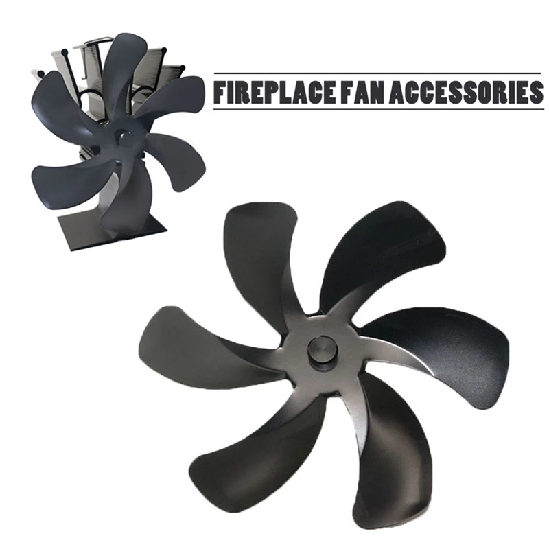 Fireplace Fan Diameter 180Mm Aluminum Alloy Fan Blade 6 Blade Stove Flame Butane Gas Stoves Fireplace Fan