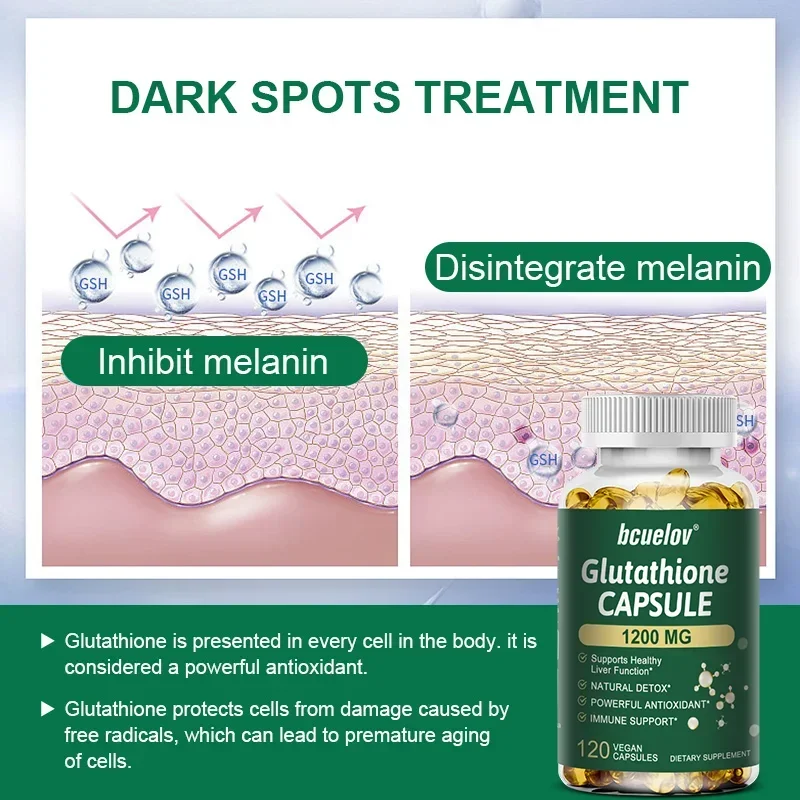 Glutathione Milk Thistle Capsule, Antioxidant, Healthy Liver Function, Enhance Immunity, Whiten Dull Skin, Healthy Skin Care