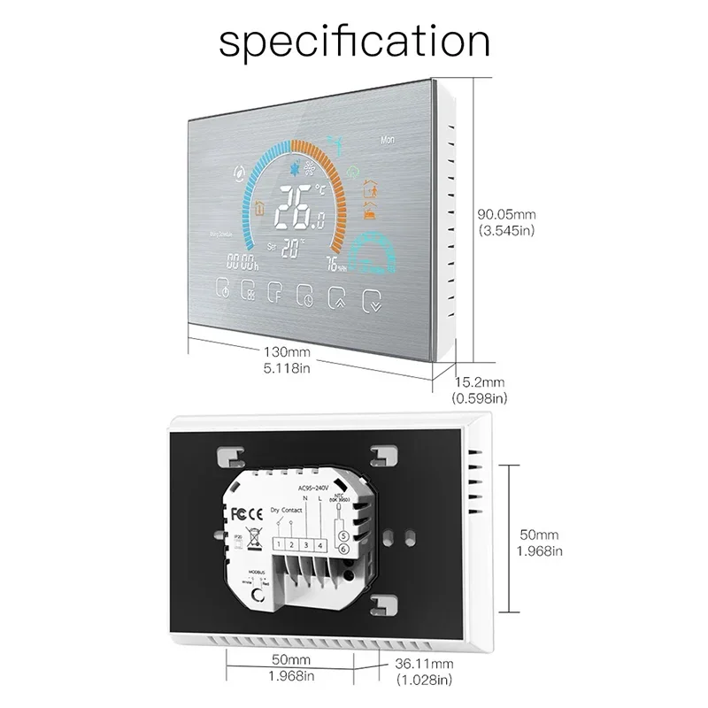 Customized Tuya WiFi Thermostat Temperature Controller Underfloor Water/Gas Boiler Weather Station Smart Alexa Voice Control