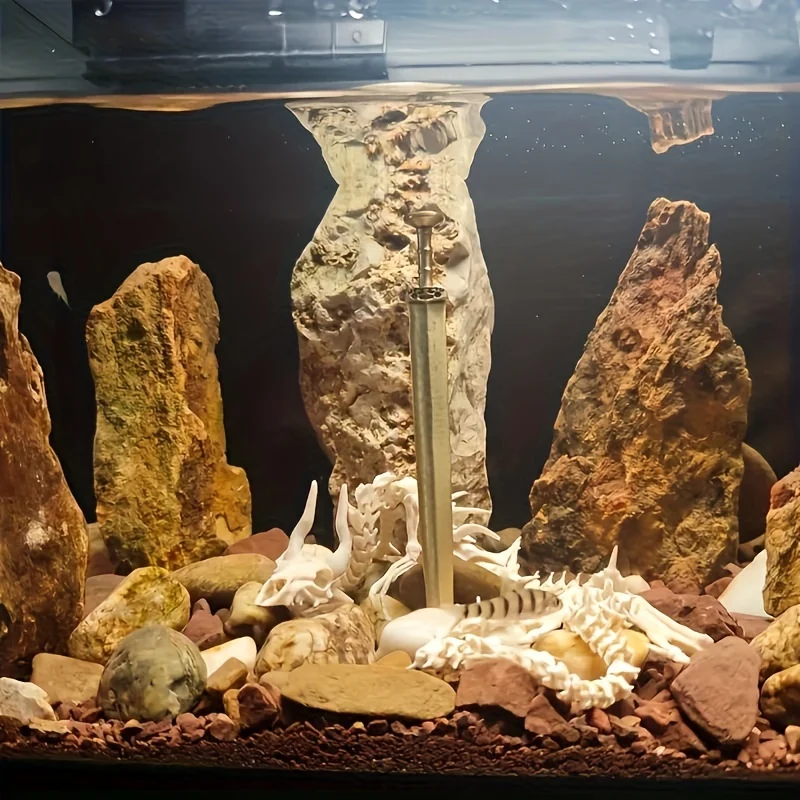 Gelenkige drachenförmige Fischgräten-Dekoration: Flexibler Rücken mit beweglichen Gelenken, Gelenk-Kiel für Aquarien und Heimdekoration – Detail 4