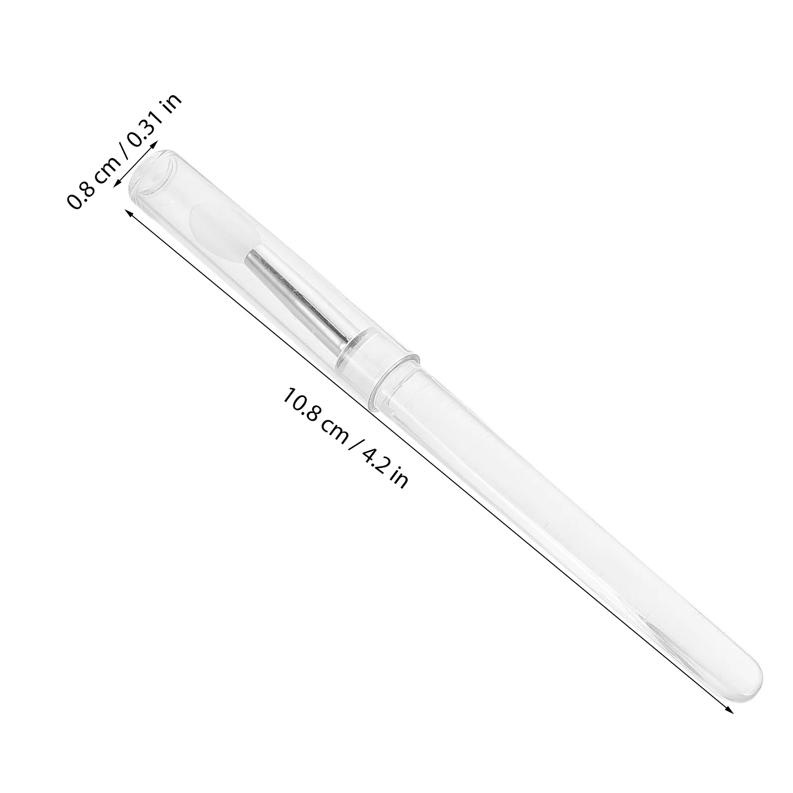 10Pcs Transparent Silicone Nail Applicator Sticks Mirror Powder Glitter Tools Nail Art Supplies DIY Craft Brushes