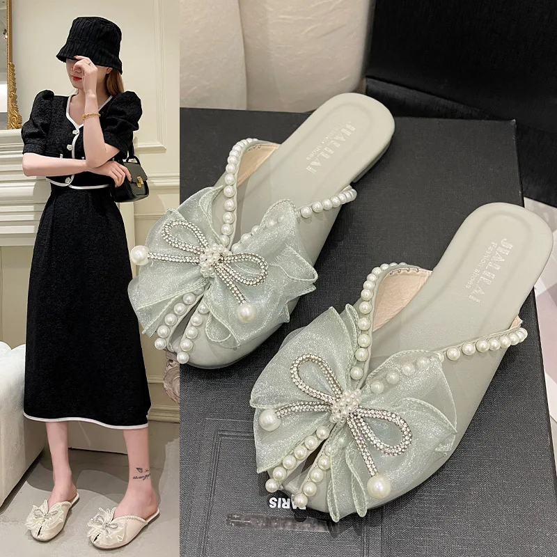 Butterfly-Knot Low Fabric PU Basic Butterfly-knot Rubber Hoof Heels Cotton Low Butterfly-Knot Cotton Fabric PU Butterfly-knot Ba