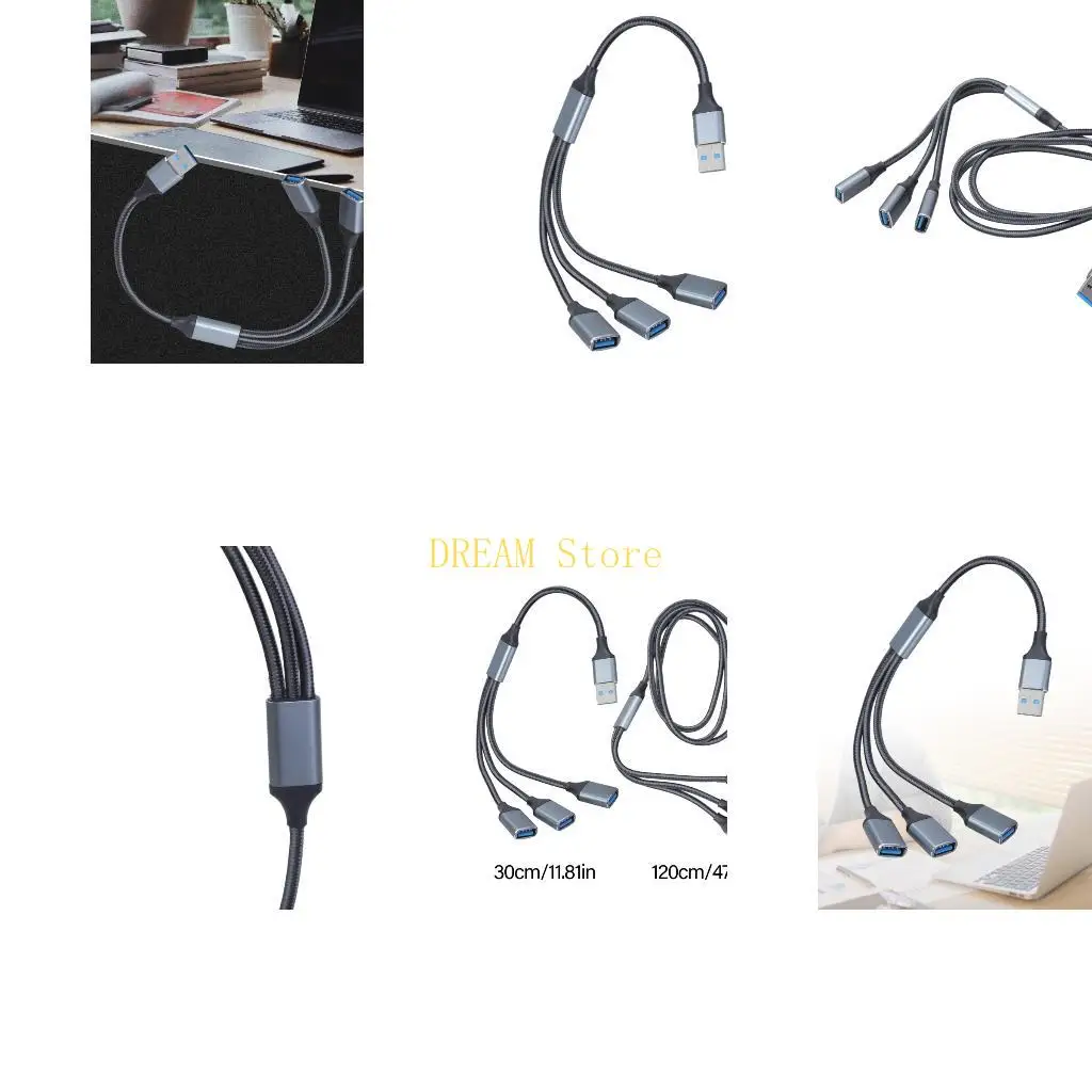 

3 Port USB Y Splitter Cable Male To Female Supports Charging 480mbps Data best sale