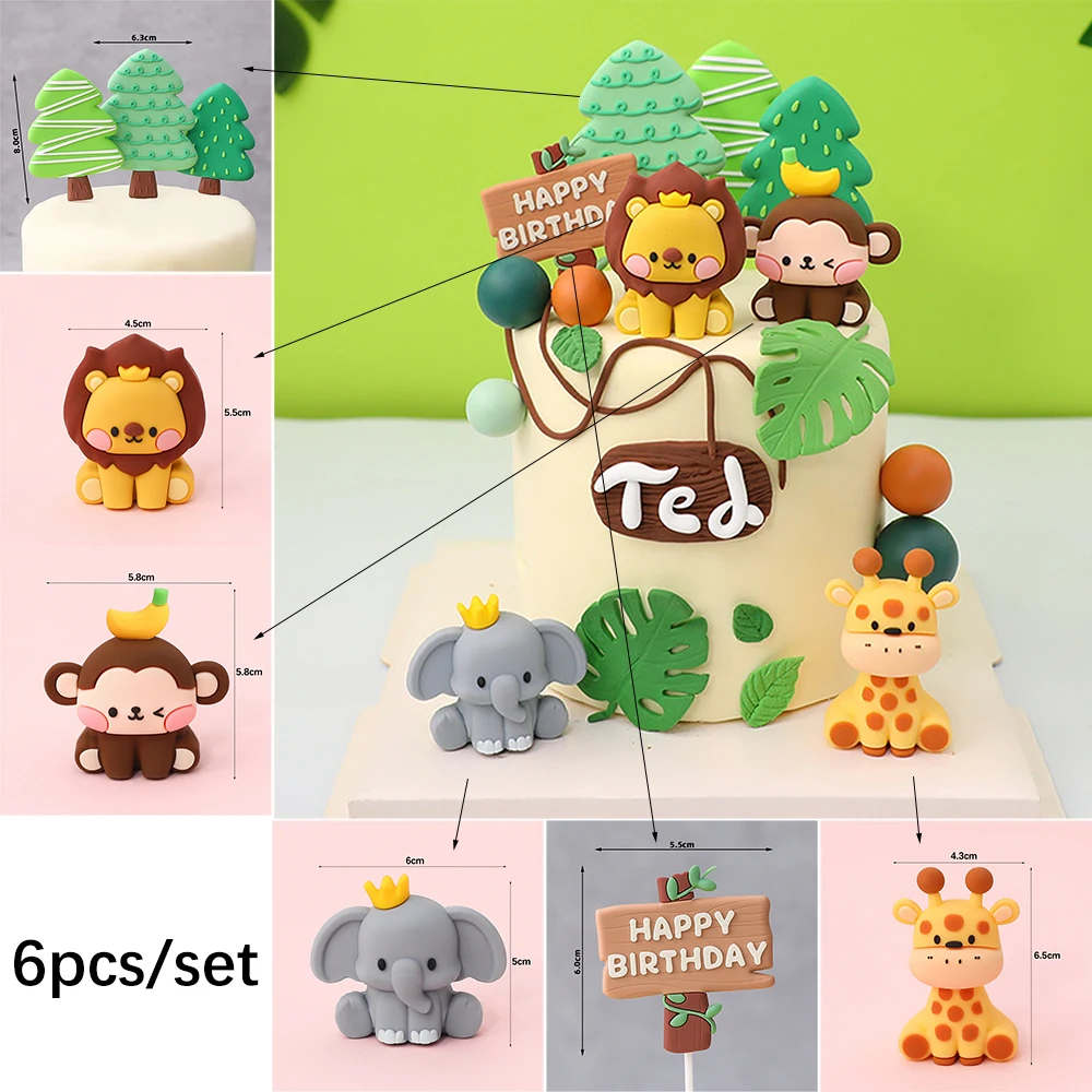 Dschungel-Geburtstagsparty-Dekoration Dschungel-Safari Pappteller Becher Servietten Einweggeschirr Tischdecken Wild One Thema – Detail 7