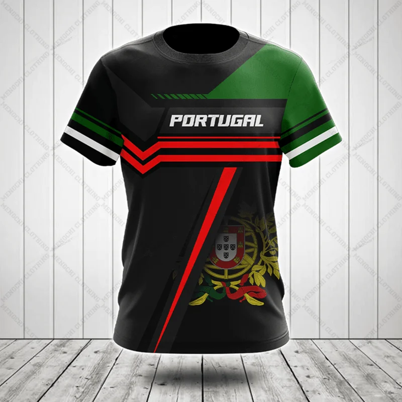 Portugal Emblem Football Jersey Customize T-shirts Summer Loose Oversized Tees Short Sleeve Tops Adults and Kids Sportswear