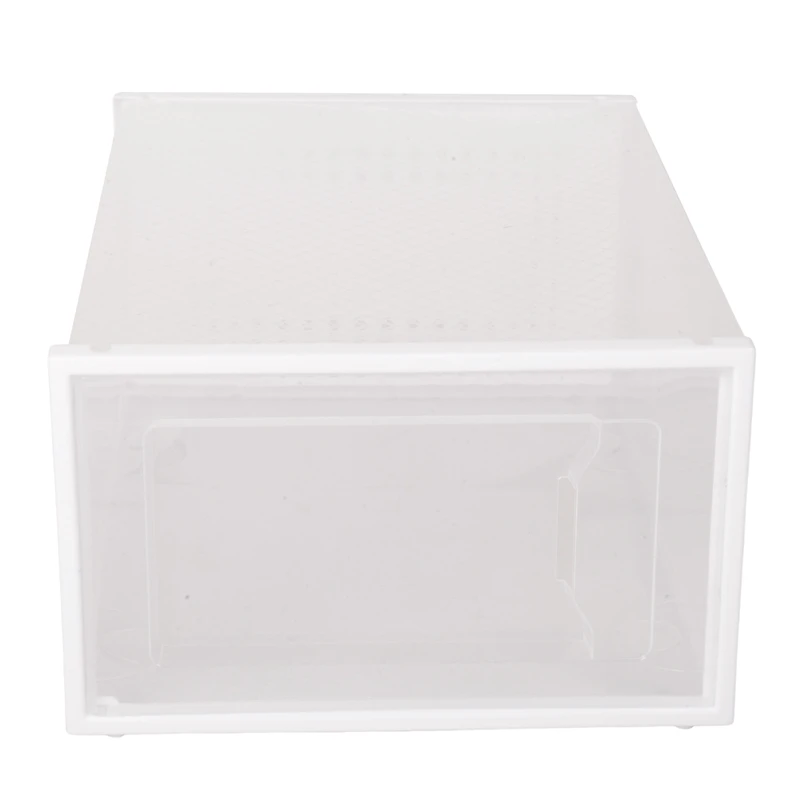 5 PCS Storage Box Drawer-Type Plastic Shoe Rack Transparent Shoe Cabinet Online Celebrity Shoe White