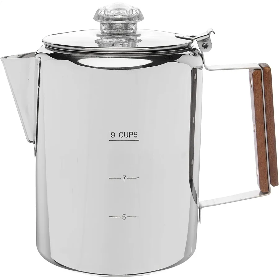 

Bozeman Percolator Coffee Pot NO Aluminum or Plastic [9 cup]