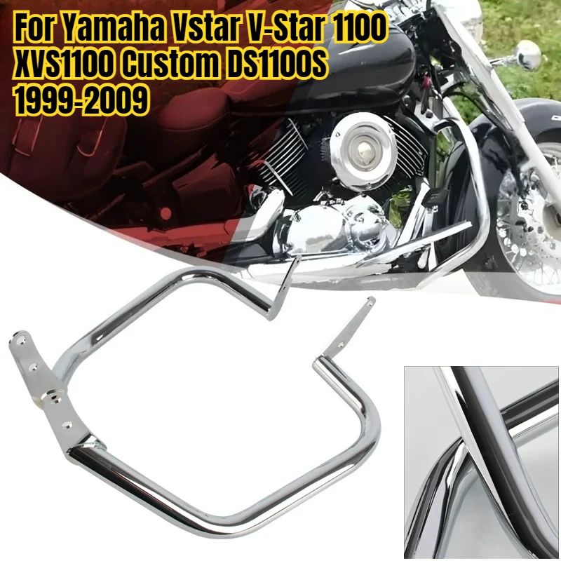 Motorcycle Bumper Frame Crash Bar Engine Guard Side Tank Protector For Yamaha Vstar V-Star 1100 XVS1100 Custom DS1100S 1999-2009
