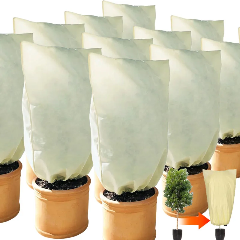 

Winter Plants Protection Zipper Bag Non-woven Drawstring Anti-Bird Fruit Tree Cover Breathable Plant Frost Cloth Blankets