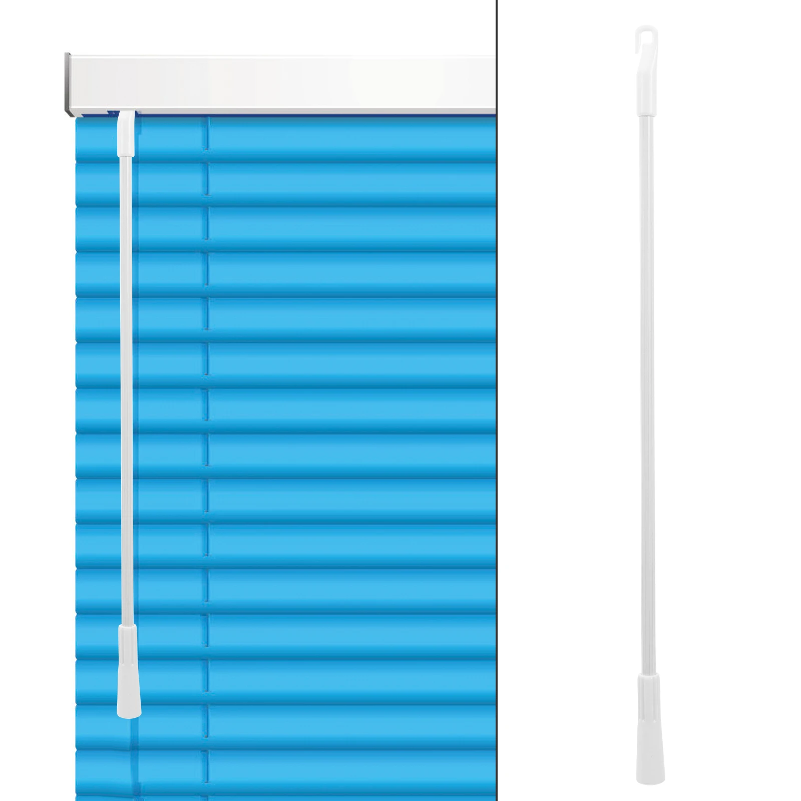 

Sturdy Blind Tilt Rod Aluminum Alloy Construction Wide Compatibility Curtain Opener Wand Home Decor Vertical Blinds