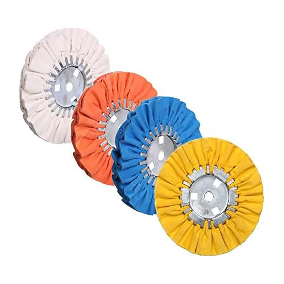 Airway Polimento Kit Roda, Máquinas Para Trabalhar Madeira, Rodas De Pano Para Rebarbadora, 8 Polegada Diâmetro, 4Pcs