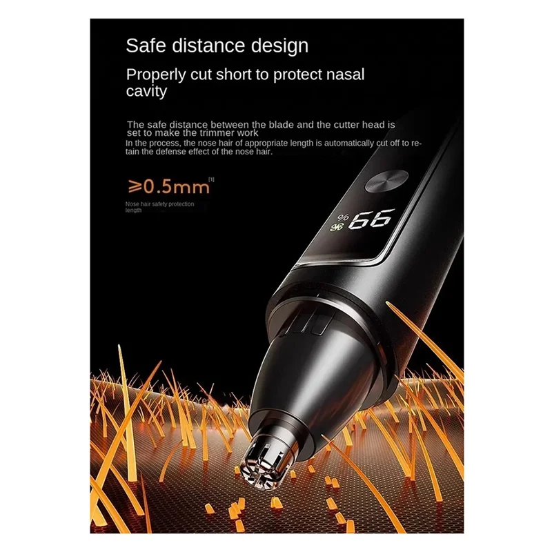 ماكينة تشذيب شعر الأنف الكهربائية المحمولة القابلة لإعادة الشحن B15C منخفضة الضوضاء للرجال والنساء ماكينة قص شعر الأنف