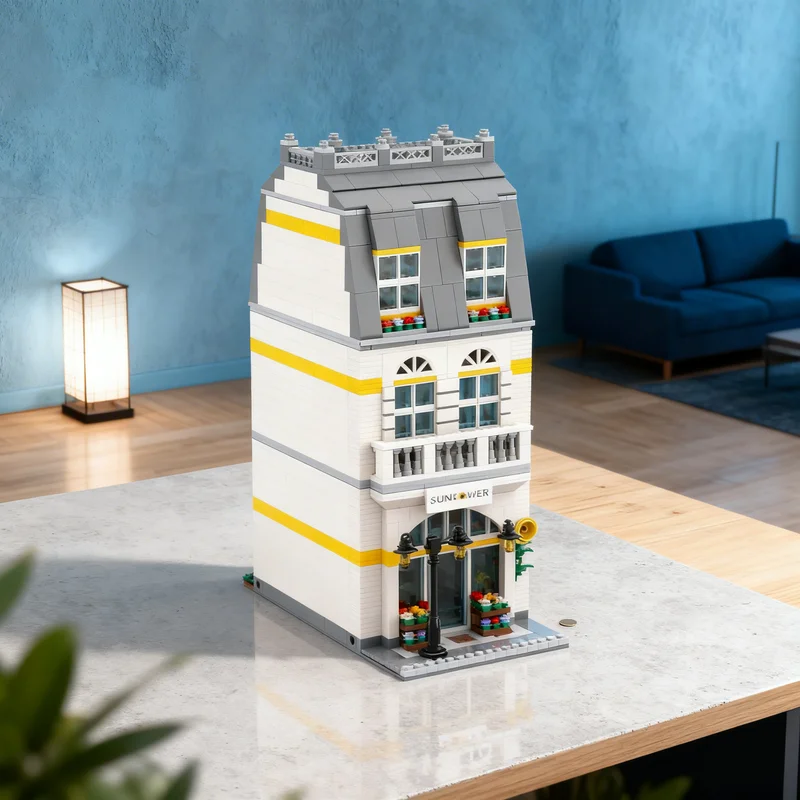 

2587pcs MOC Sunflower Modular Streetscape Model Building Blocks DIY Gift Creative Collectible Display Decor Premium Adult Kids