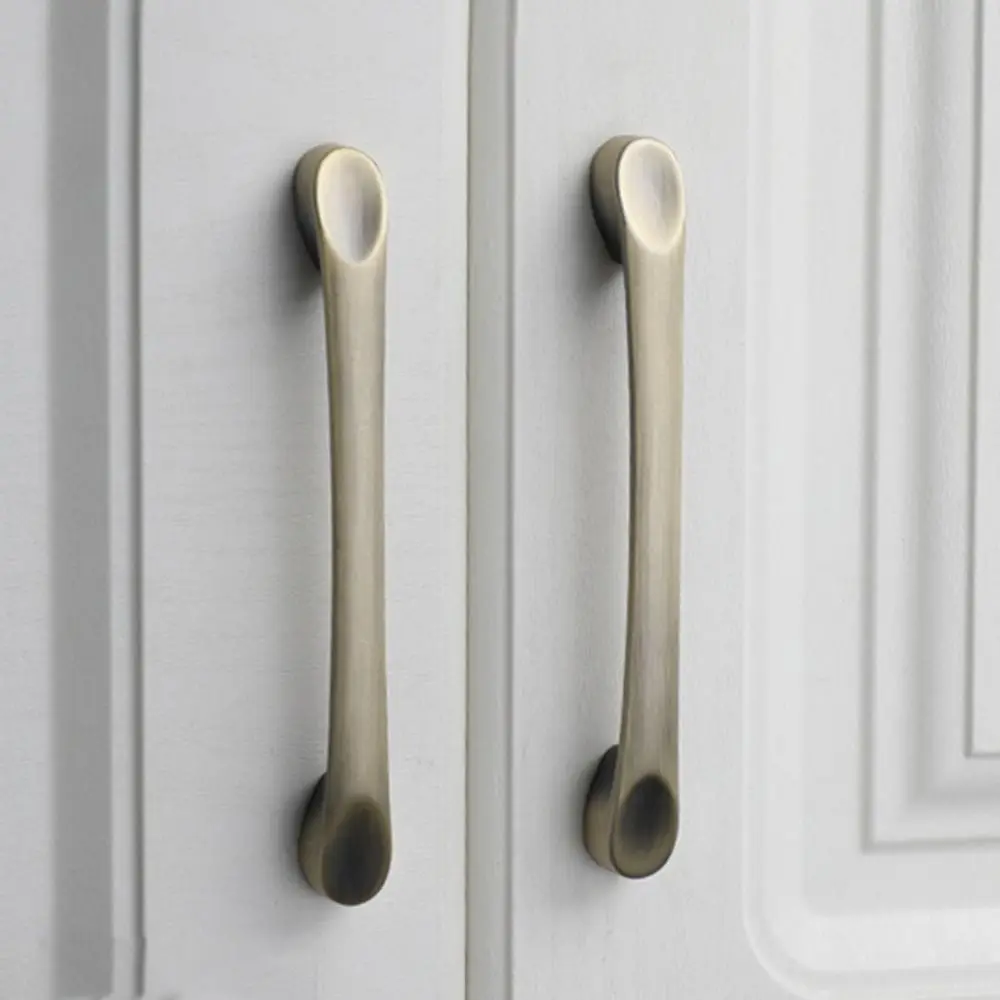 Zinc Alloy Cabinet Handles And Knobs Bronze Finish Antique Green Drawer Pulls Metal Material European Style
