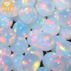 5pcs--300pcs/Lot 2mm 3mm Ball Shape Heat Resistant 900 Degree C. Synthetic Galaxy Opal Bead Compatible With Glass