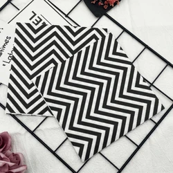 10/20pcs/Pac Colourful Printed Napkins Black and White Striped Premium Party Paper 2-Ply Restaurant Hotel Takeaway Flower Paper