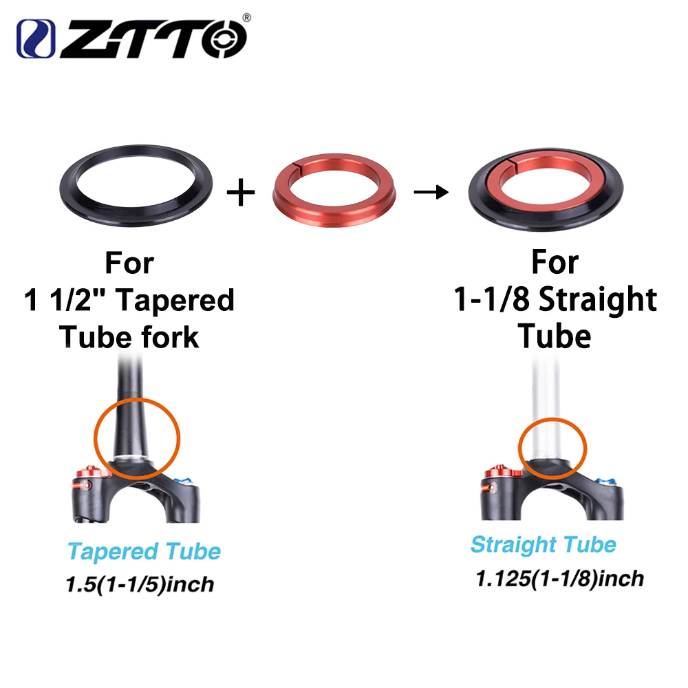 ZTTO 4455ST MTB Rennrad Interne Steuersatzlager 44mm 55mm CNC 1 1/8"-1 1/2"" 1,5 28,6mm 40mm Gerade/Konische Rohre Fahrradgabel"