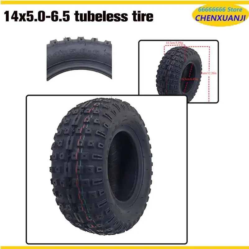 

14 Inch high quality Electric Scooter Tubeless Tire 14X5.0-6.5 130/70-6.5 for FLJ K6 E2 K14 Good Quality Replacement Parts