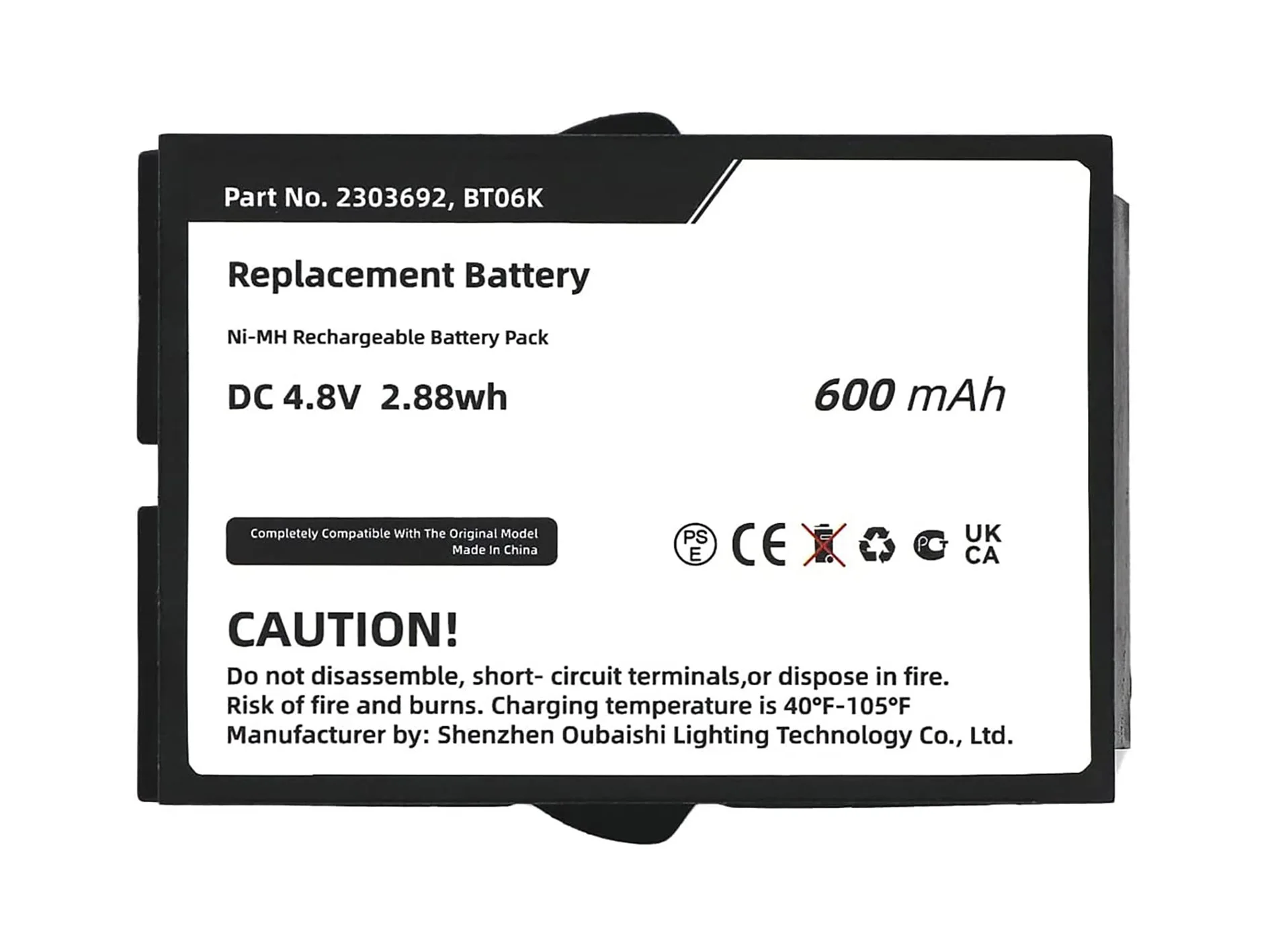 Replacement Battery for IKUSI  2303692, ATEX transmitters, RAD-TF transmitters, RAD-TS,T70 1 ATEX,T70 2 ATEX handhelds,T70-2,T71