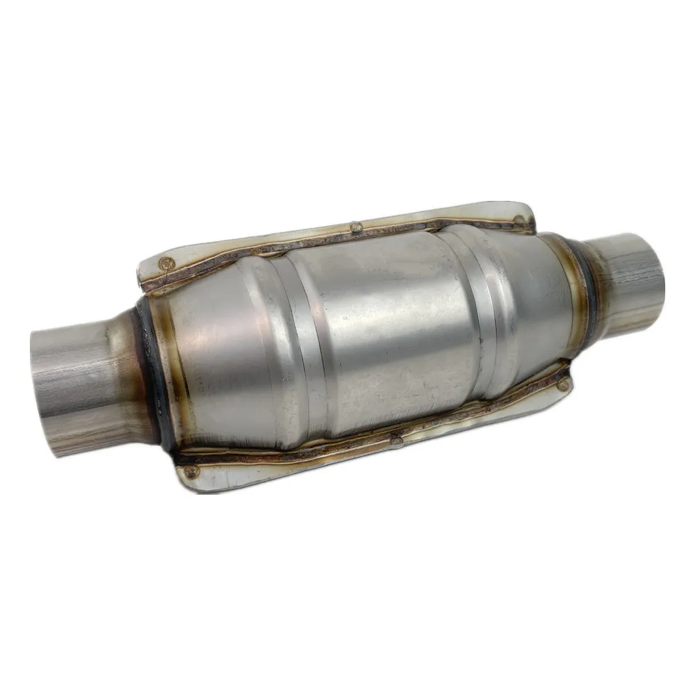 1 Piece Round Stainless Steel Universal Catalytic Converter  400 Cells High Flow Muffler Ceramic Catalyst  Euro 4 Standard