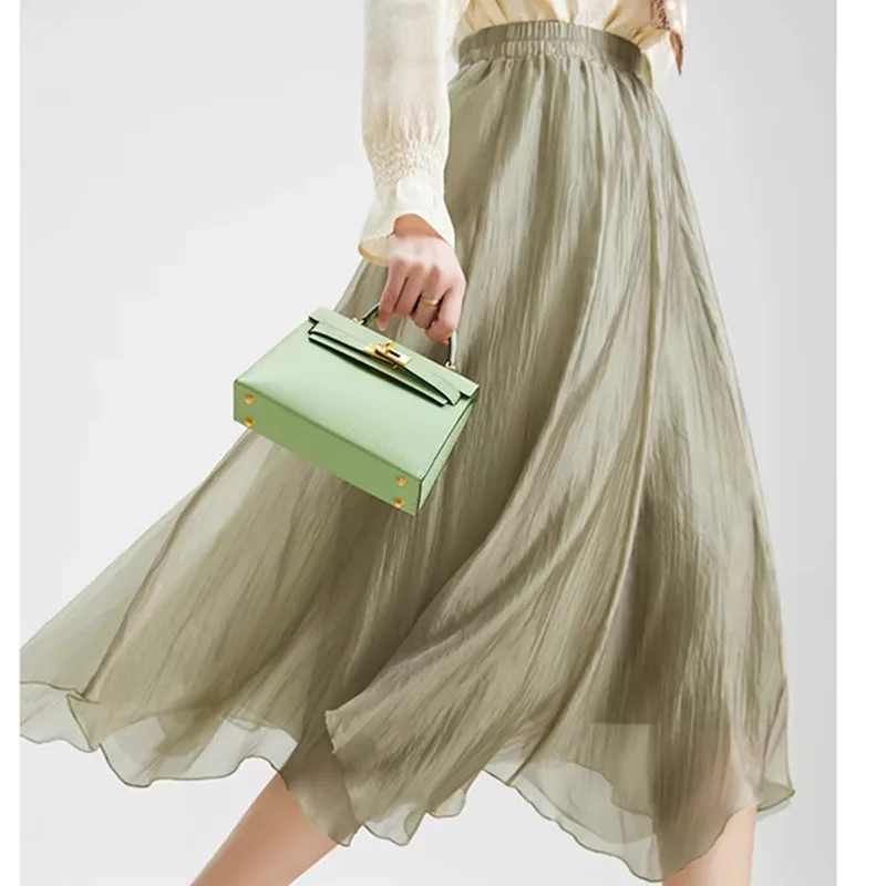 

Romantic and Cool Black Ears Irregular Mid-length Chiffon Skirt