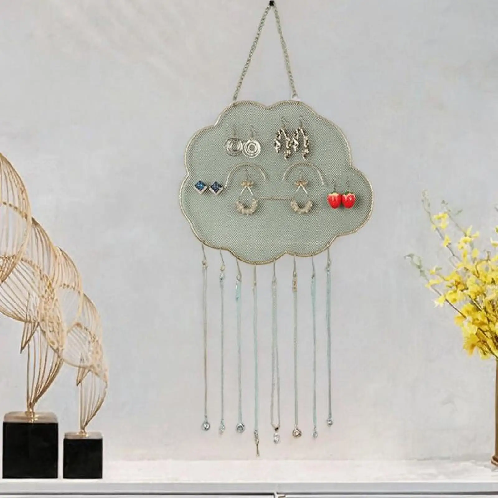 

Earring Wall Holder Home Decor Multifunction Crafting Earring Organizer for Tabletop Retail Showcase Necklace Craft Fair