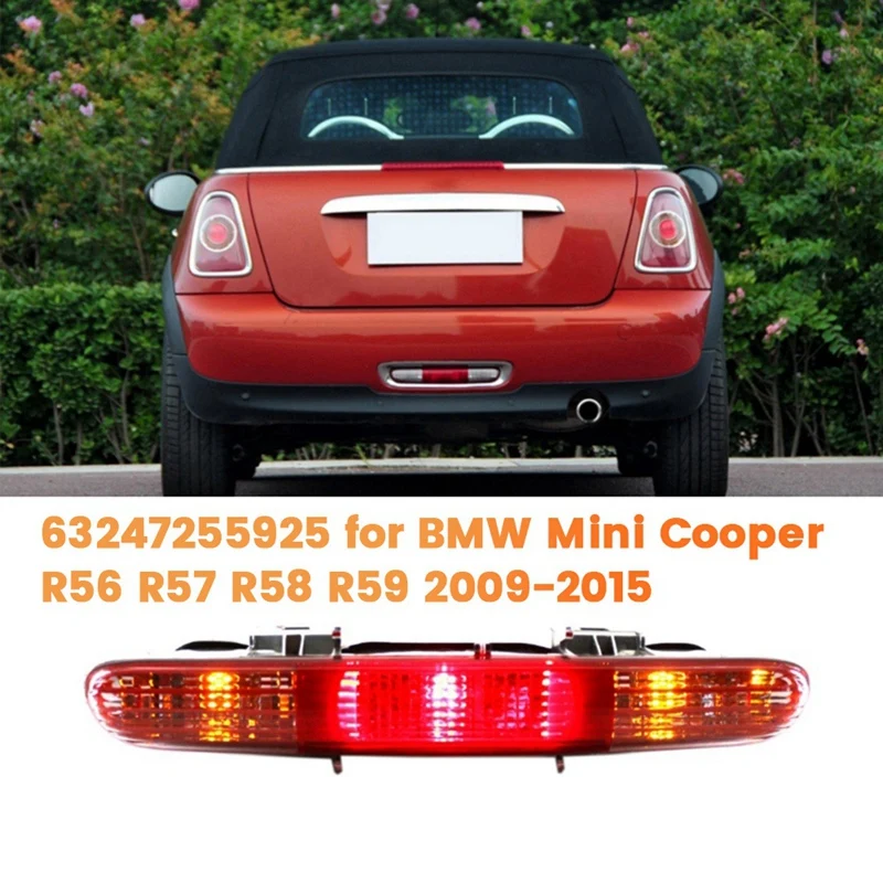 Car Rear Bumper Fog Light Low Level Brake Light Assy 63247255925 For BMW Mini Cooper R56 R57 R58 R59 09-15 Backup Lamp