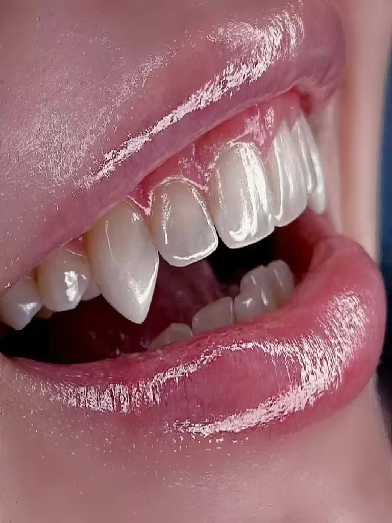 3-Piece Set Includes (2 17mm Teeth + Accessories) Vampire Fangs with Adhesive Beads, Suitable for Role-Playing and Christmas/New Year Costumes, Made of Plastic, Fun Holiday Gifts, Carnival Accessories, Masquerade Costu