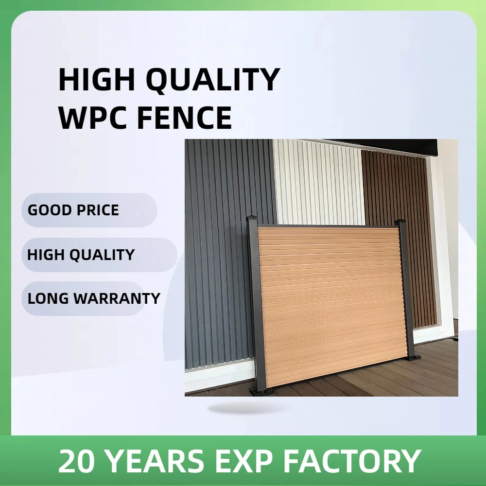 Eco-Friendly Sustainable Durable and Long-Lasting Plastic Garden Fencing Board Waterproof Garden Composite Fencing outdoor