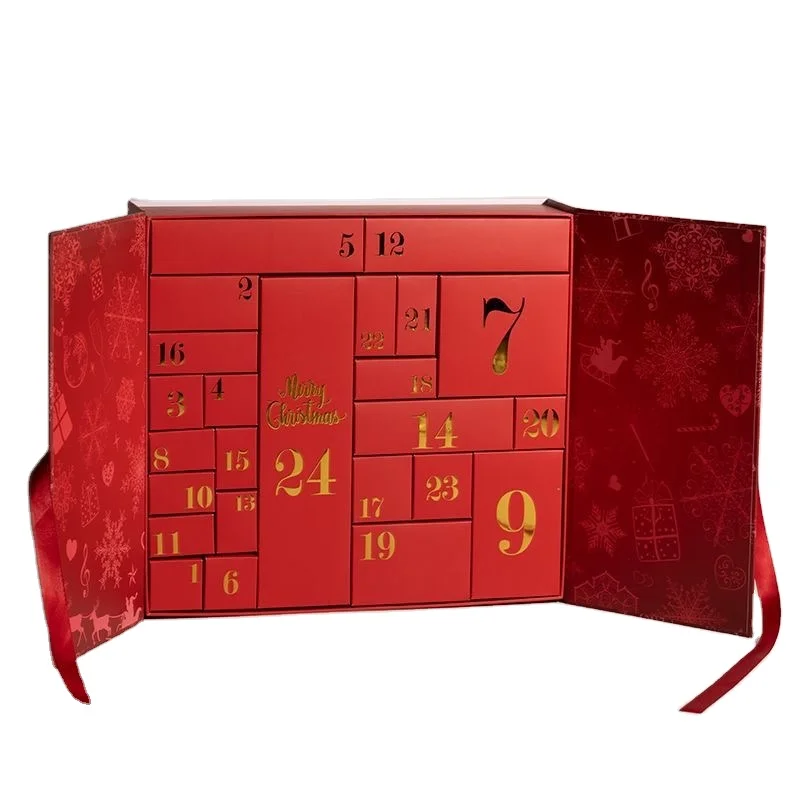 Imagem -02 - Produto Personalizadolipack Advent Calendar Maquiagem Caixa de Embalagem de Jóias Caixa de Papel de Presente de Porta Dupla