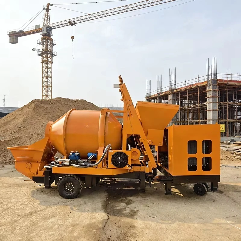 Customized High Efficiency Concrete Mixing And Pump All-in-One Machine Diesel&Electric Concrete Mixer Pump Machine For Sale