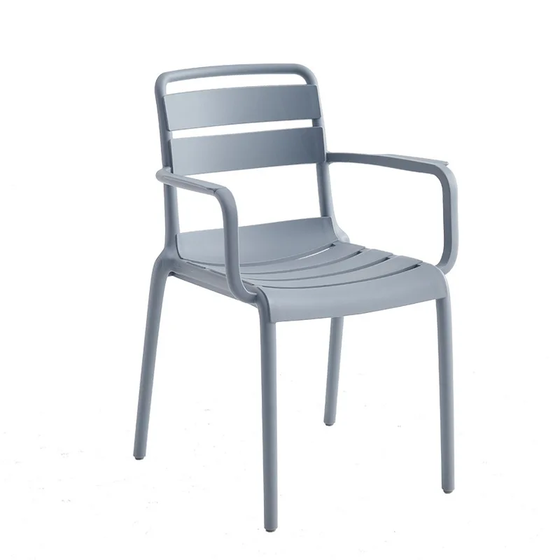 

Nordic Armrest Dining Chair Designer Outdoor Thickened Plastic Backrest Chair Stackable Dining Table Chair Stool Home Modern