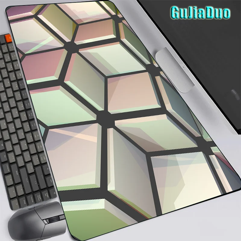 

GuJiaDuo Polygon Art Picture Large Mouse Pad Latop Desk Mat XXL Waterproof Non-slip Table Pad Gaming Accessories Mousepad Carpet