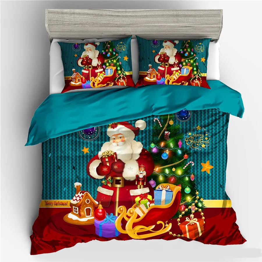 RunGrape Christmas Duvet Cover Bedding Set Double Twin Queen King Size 240x220 Nordic Bed Cover 150 Euro Bed Linen Bedclothe