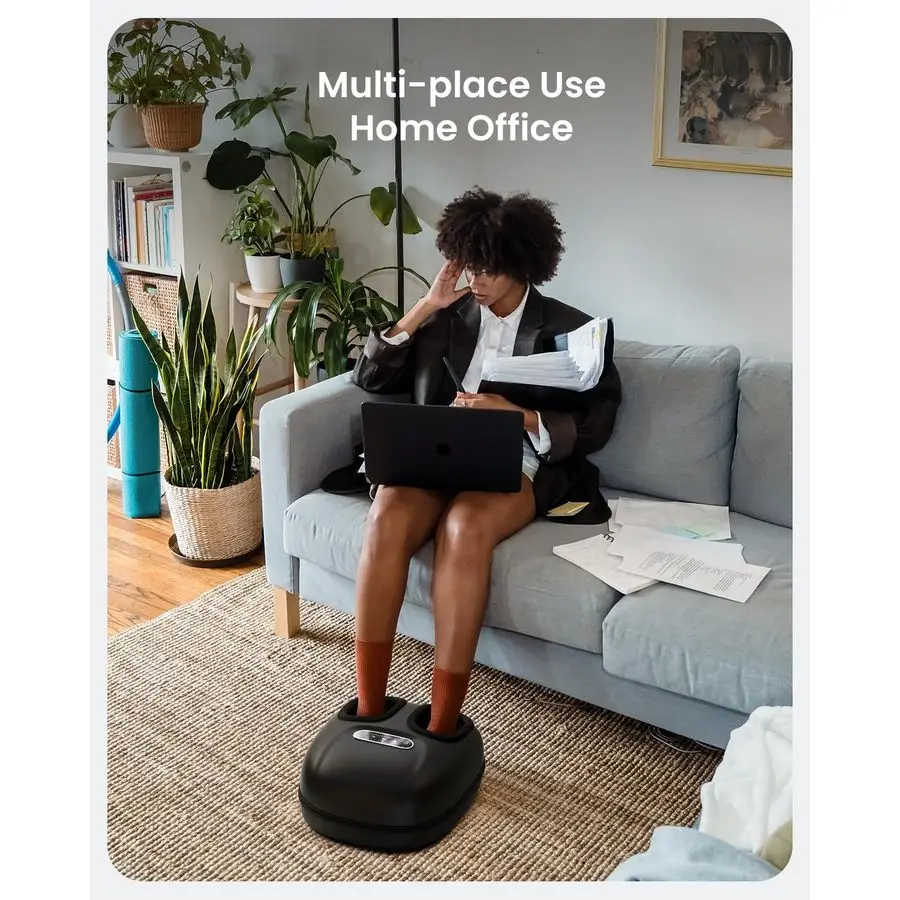 آلة تدليك القدم شياتسو مع الحرارة، مدلك قدم كهربائي ساخن مع جهاز تحكم عن بعد لالتهاب اللفافة الأخمصية، مقاس يصل إلى 11