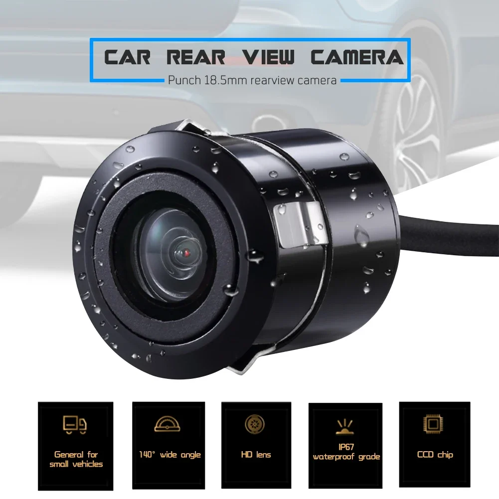 Car Rear View Camera 4 LED Night Vision Reversing Auto Parking Monitor CCD IP68 Waterproof 140 Degree HD Video Backup Camera