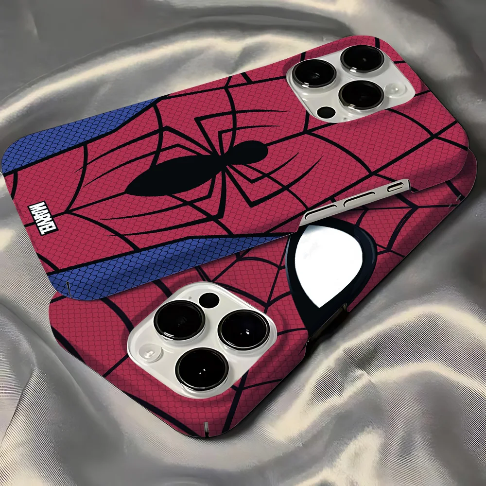 Hot Super Hero Marvels Spider-Man Phone Case for IPhone 16 15 14 13 12 11 Pro Max XS XR XSMax 6 7 8 Plus Glossy HD Hard PC Cover