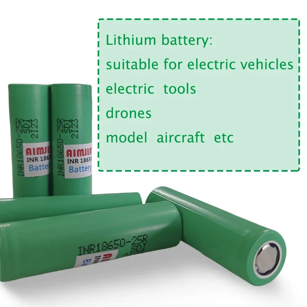 

INR18650-25R 3.7V 2500mAh rechargeable lithium-ion battery For Remote Control Durable Batteries