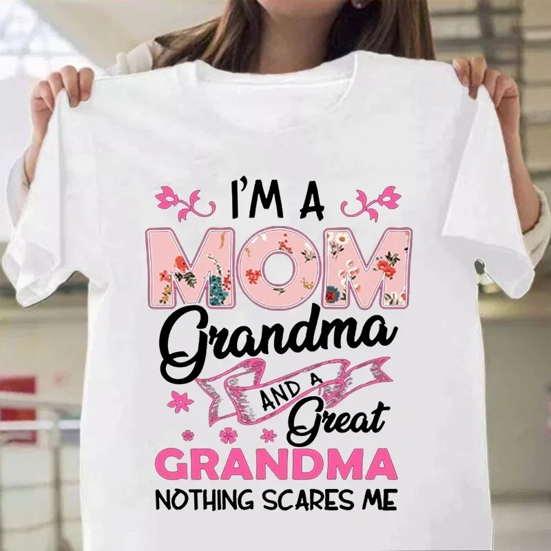 Ich bin eine Mutter Oma und eine tolle Oma drucken Frauen T-Shirt lässig lustige T-Shirts Kurzarm Oma Tops Frauen Tumblr Streetwear