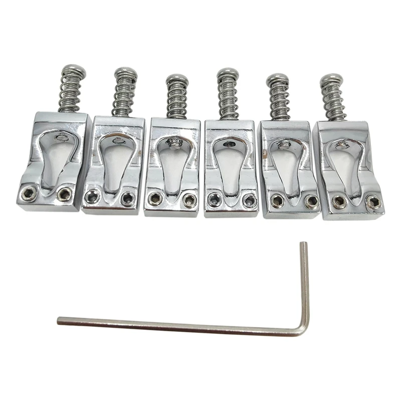 

10.8Mm Electric Guitar Gourd Bridge Brass Bridge Saddle Vibrato Bridge Saddle 6-String Guitar Saddle Guitar Saddle Silver