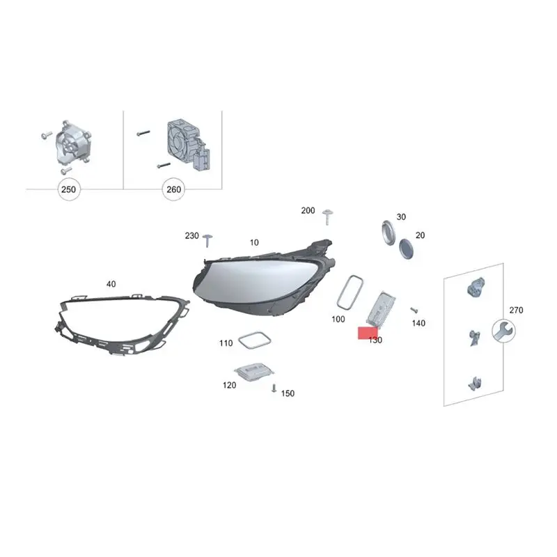 Efficientt-LED Headlight Range Adjustment Control Unit Module For W213 C238